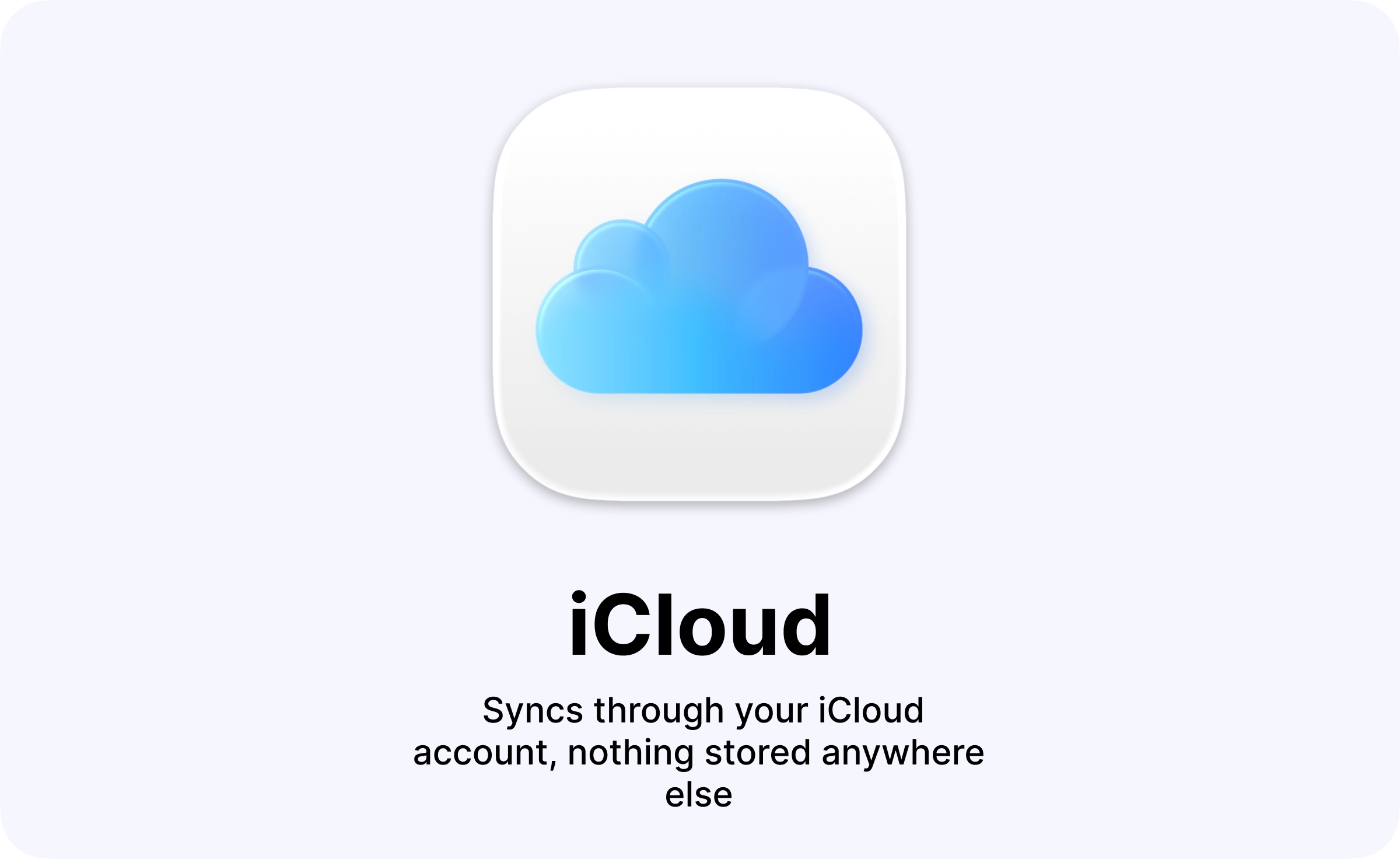iCloud sync